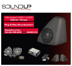 GLADEN SOUNDUP GA-SU-MB-205ASD-BASIC-CC DEDYKOWANY KOMPLETNY ZESTAW AUDIO DLA MERCEDES C KLASA  SERIE C205 i A205 Z ASD (Cabrio & Coupé)