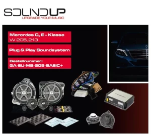 GLADEN SOUNDUP GA-SU-MB-205-BASIC + DEDYKOWANY KOMPLETNY ZESTAW AUDIO DLA MERCEDES C, E GLC KLASA I PODOBNE 