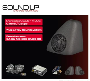 GLADEN SOUNDUP GA-SU-MB-205-BASIC-CC DEDYKOWANY KOMPLETNY ZESTAW AUDIO DLA MERCEDES C KLASA SERIE C205 i A205 (Cabrio & Coupé)