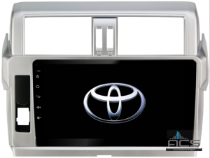 Toyota Land Cruiser 150 2014-2018r. Prado 2700 10,1 CALA Ekran QLED 2K 1200 x 2000px MultiTouch Android 14 CPU 8x1,87GHz Ram 8GB Dysk 256GB DSP GPS OBD2 DVR DVBT BT Kamery 360 Stopni Port Sim LTE CarPlay