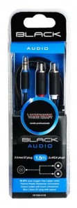 Kabel Voice Kraft 7200 1,5m 2RCA-WT3.5mm BLACK AUDIO
